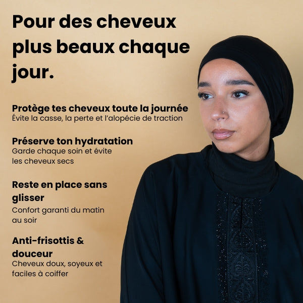 SOUS-HIJAB SOIE DE MÛRIER — pour des cheveux protégés