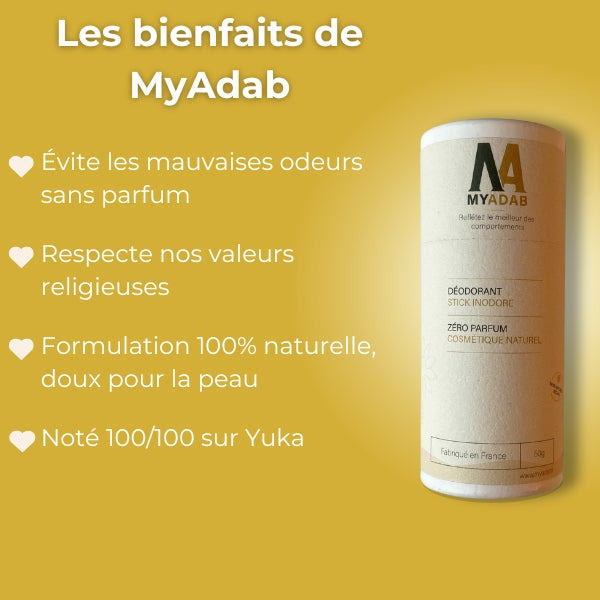 DÉODORANT Sans parfum, 100% naturel